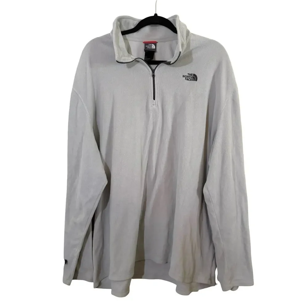 The North Face Mens Gray 1/4 Zip Fleece Long Sleeve Sweatshirt Pullover XXXL /3X